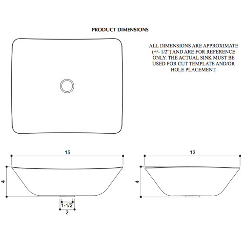 D'Vontz Copper Bathroom Sinks 13'' Metal Rectangular Vessel Bathroom